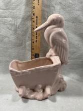 Vintage Pelican Pink Planter By Haeger