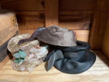 3 Antique Hats