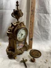 Antique Cast Metal Ansonia Pendulum Clock