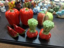 Set of 8 Food Themed Salt and Pepper Shakers