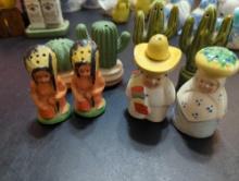Set of 8 Southwest Themed Salt and Pepper Shakers