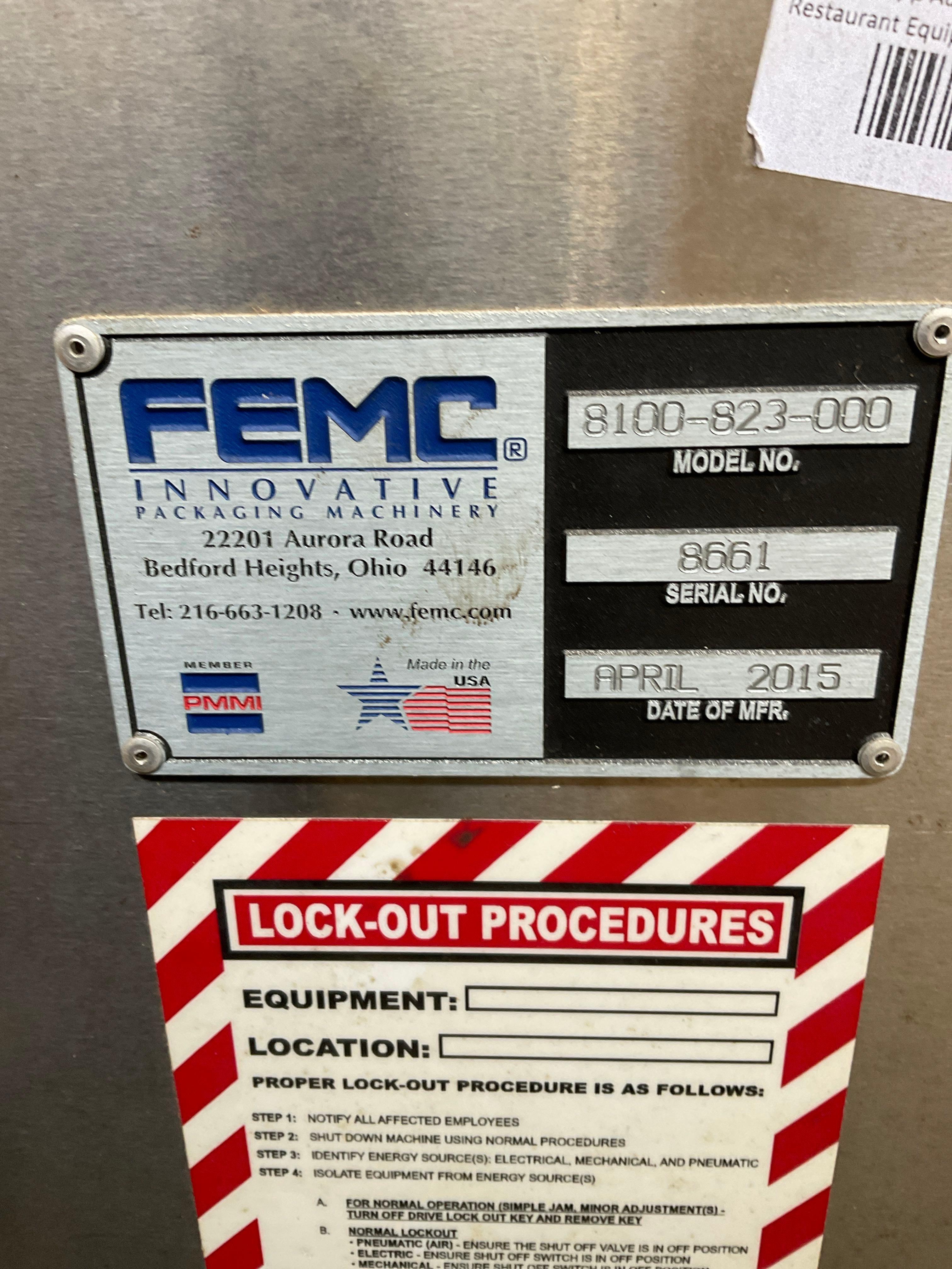 FEMC Custom Fudge Lidding Machine