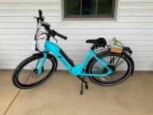 E Dash Serfas New E-Bike Hydraulic Brakes Large W/Rack 48V 13.6AH 500W #JH21L02828 Summer Blue