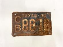 One Lot Of Old Texas License Plates