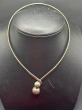 Silver Tone Choker Necklace