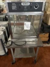 NEMCO PIZZA WARMER WITH STAINLESS ROLLING STAND