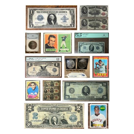 HUGE COINS, NOTES AND SPORTS CARDS AUCTION