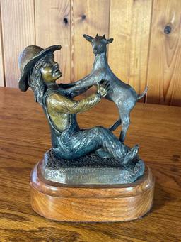 Tom Morro Bronze girl with Goat