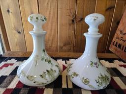Set of 2 Glass Decanters