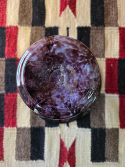Antique Purple Glass Brothel Spittoon