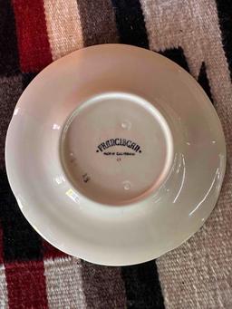 Set of 3 Franciscan Ware saucers
