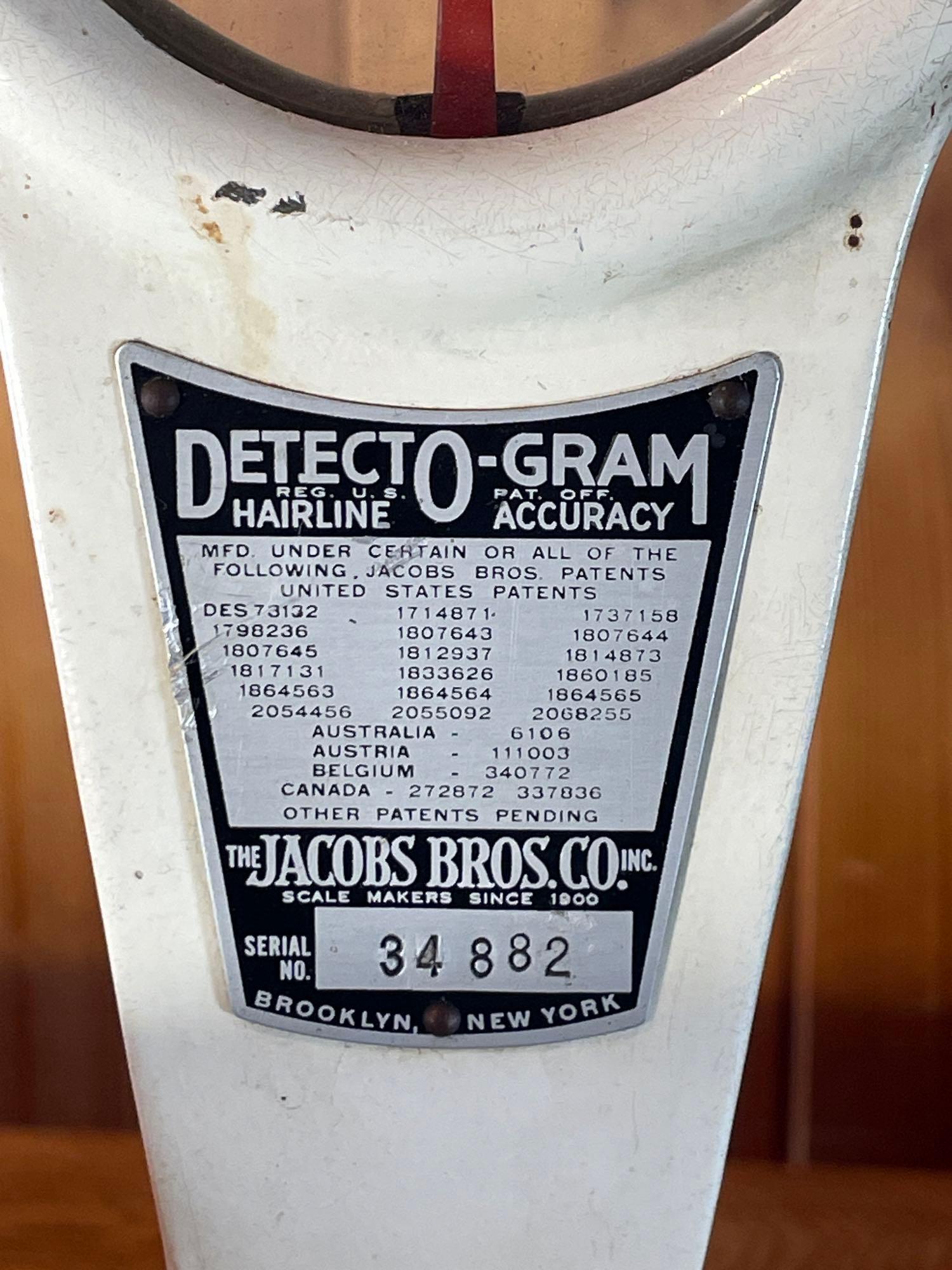 Original Vintage Detecto-Gram Scale