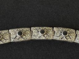 Sterling Silver and Marcasite Bracelet