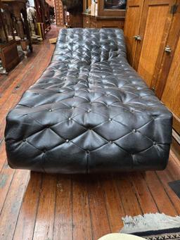 1900's Leather Fainting couch