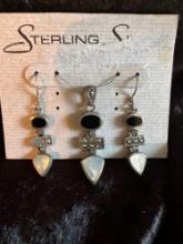 Earrings and pendant
