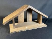 Vintage hand carved nativity stand