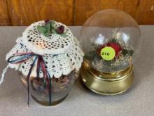 Lighted Potpourri Pot and Rose Music Box