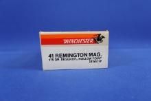 Ammo, Winchester 41 Rem. Mag. 50 total rounds.