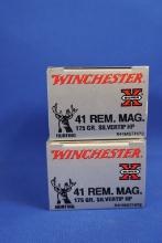 Ammo, Winchester 41 Rem. Mag. 40 total rounds.