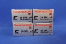 Ammo, Winchester 38 Spc +P. 200 total rounds.