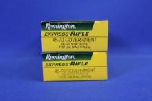 Ammo, Remington 45-70 Government. 40 total rounds.