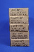 Ammo, Olin 12 gauge 00 Buckshot. 25 total rounds.