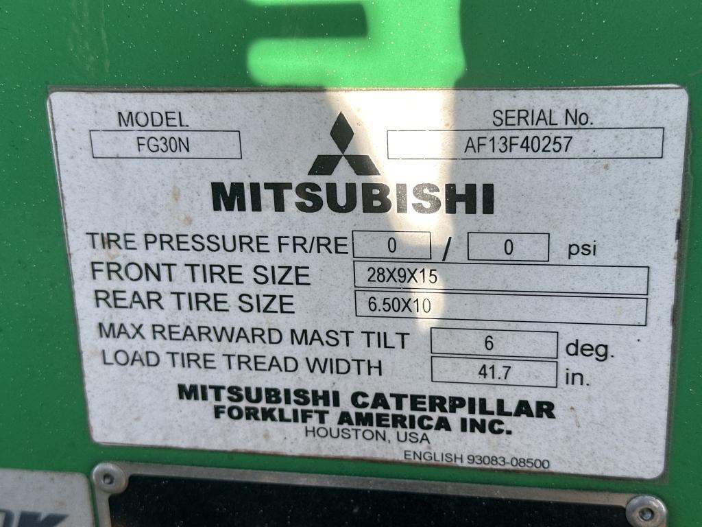 2014 Mitsubishi Fg30n Fork Lift