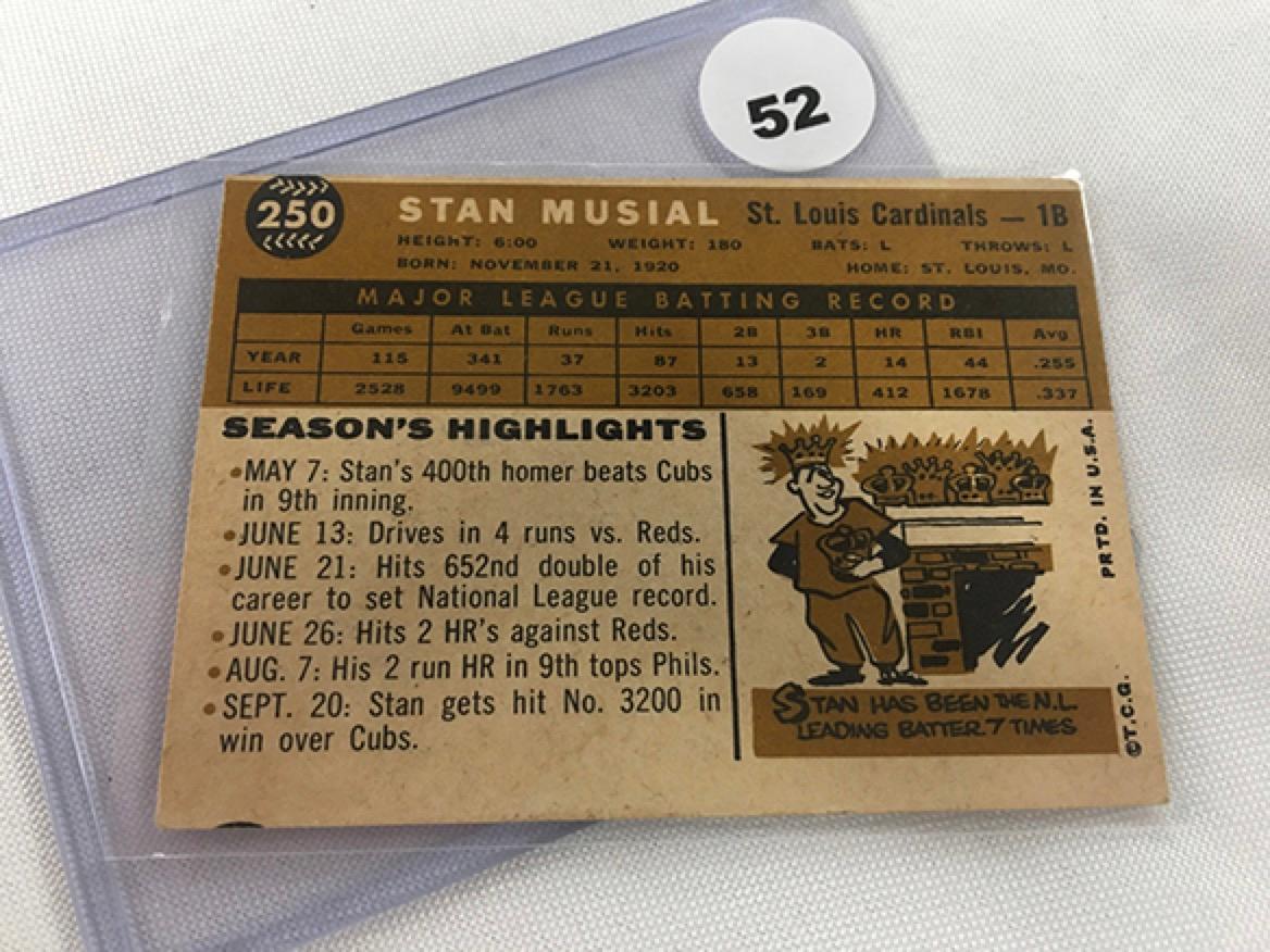 1960 Topps #250, Stan Musial