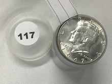 1967 Roll of Kennedy Half Dollars, BU