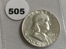 1953 Franklin Half dollar AU