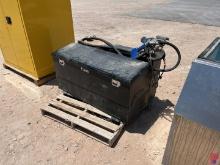 L-SHAPED FUEL TANK W/ PUMP & TOOLBOX