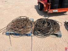 (2) PALLETS ASSORTED STEEL CABLE, LIFT CABLES