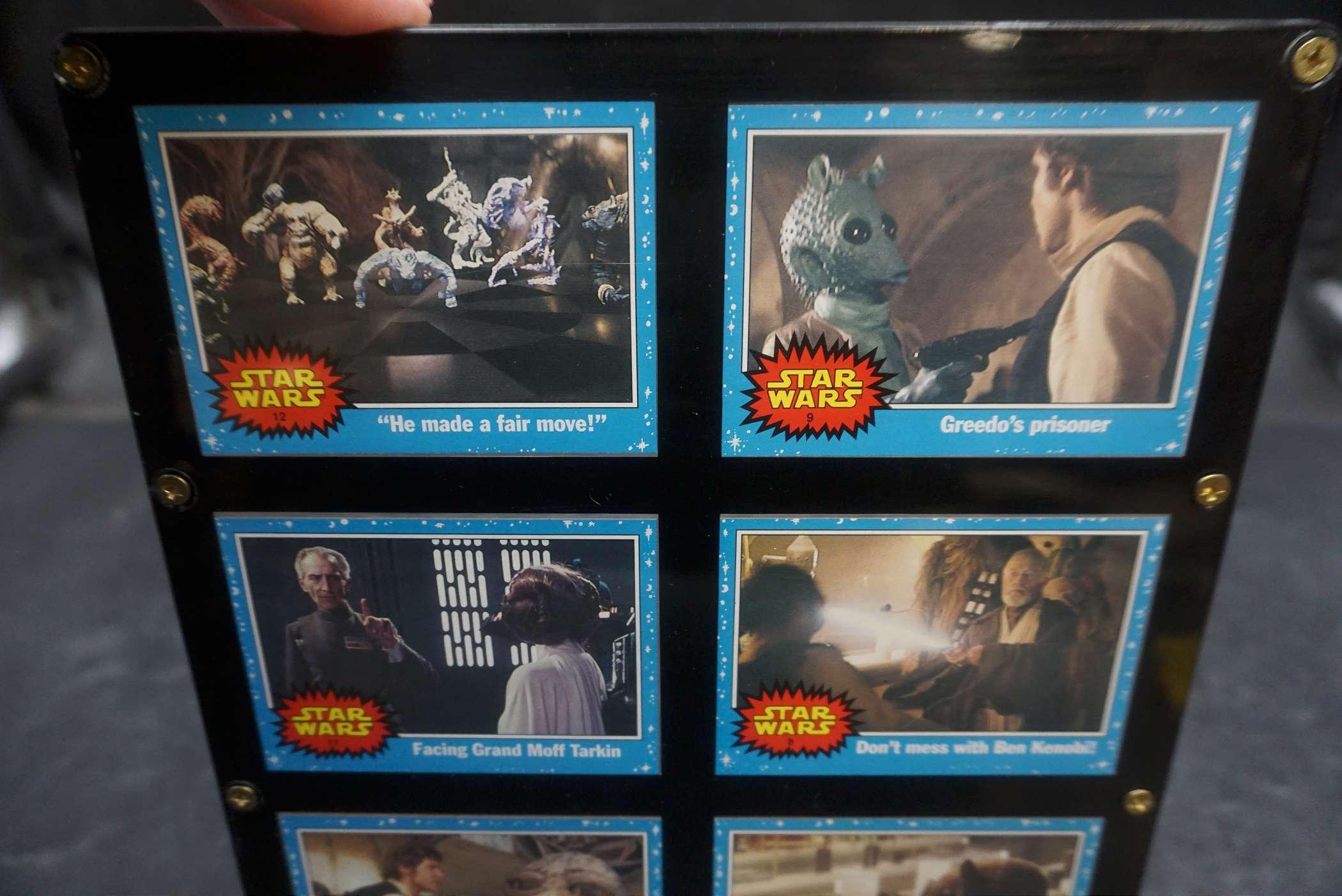 Star Wars Cards on a Plaque