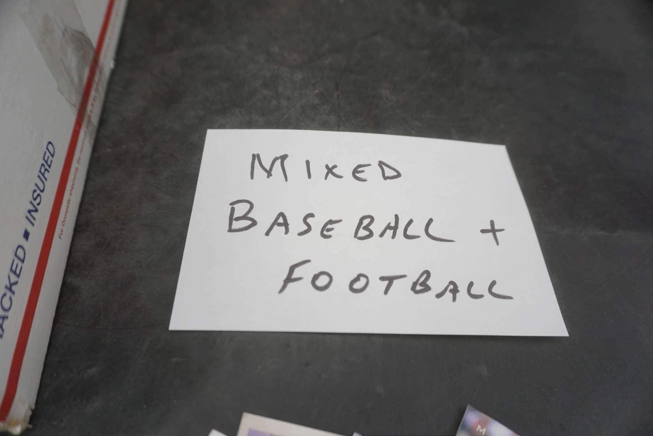 Mixed Baseball & Football Cards