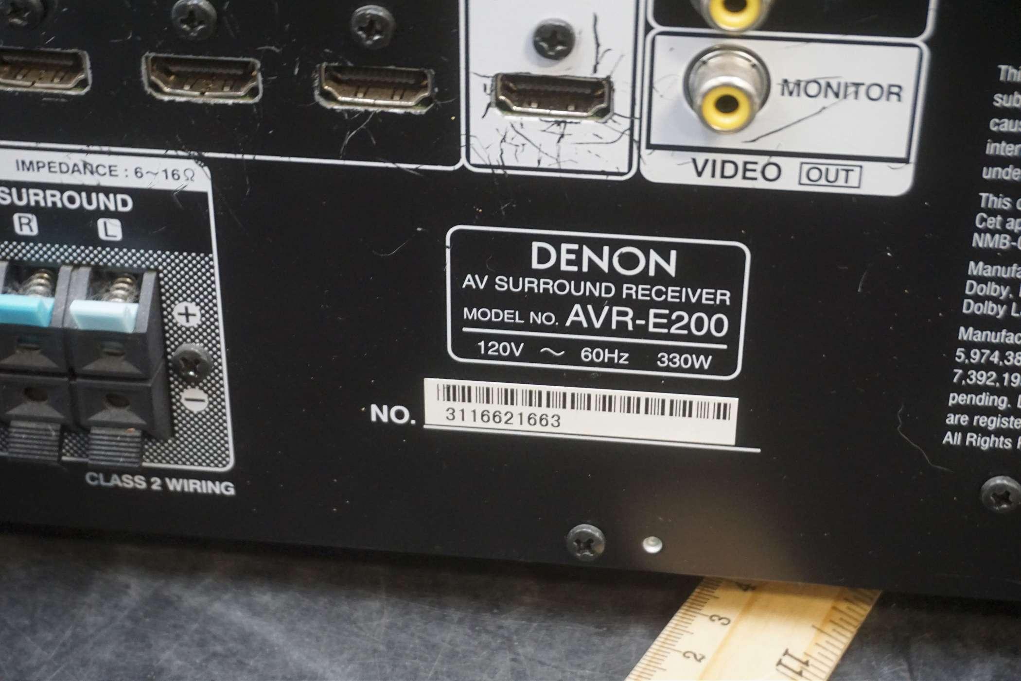Denon AV Surround Receiver Model No. AVR-E200