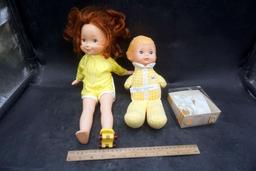 Baby Dolls (One Is Machine Washable From 1975) & Baby Shoes