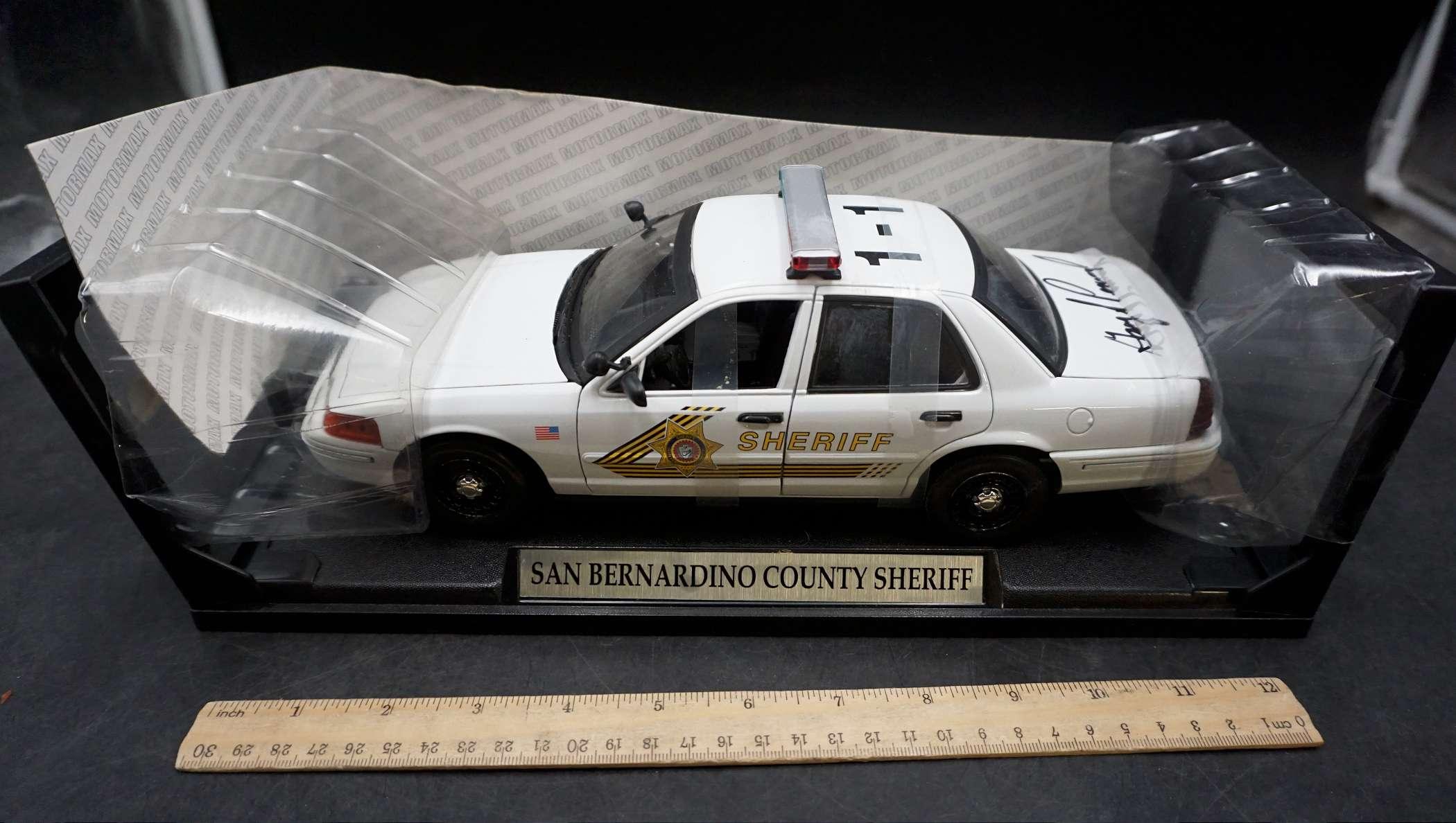 Signed San Bernardino County Sheriff Vehicle