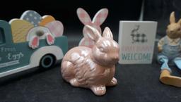 Bunny Figurines, Truck & Sign