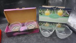 Silver Plated & Crystal Server, Christmas Brass Ornaments, Candle Holder Sets