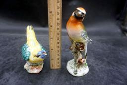 2 Bird Figurines & 1 Bird Planter