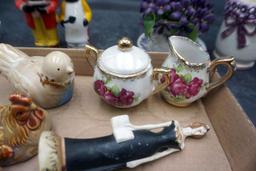 Assorted Shakers, Cream & Sugar, Figurines, Cups/Saucers, Mugs