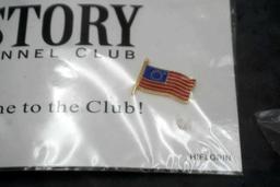 The History Channel Club, Flag Pin & Vietnam The Wall Token