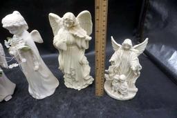4 - Angel Figurines (Hand Is Broken Off One)