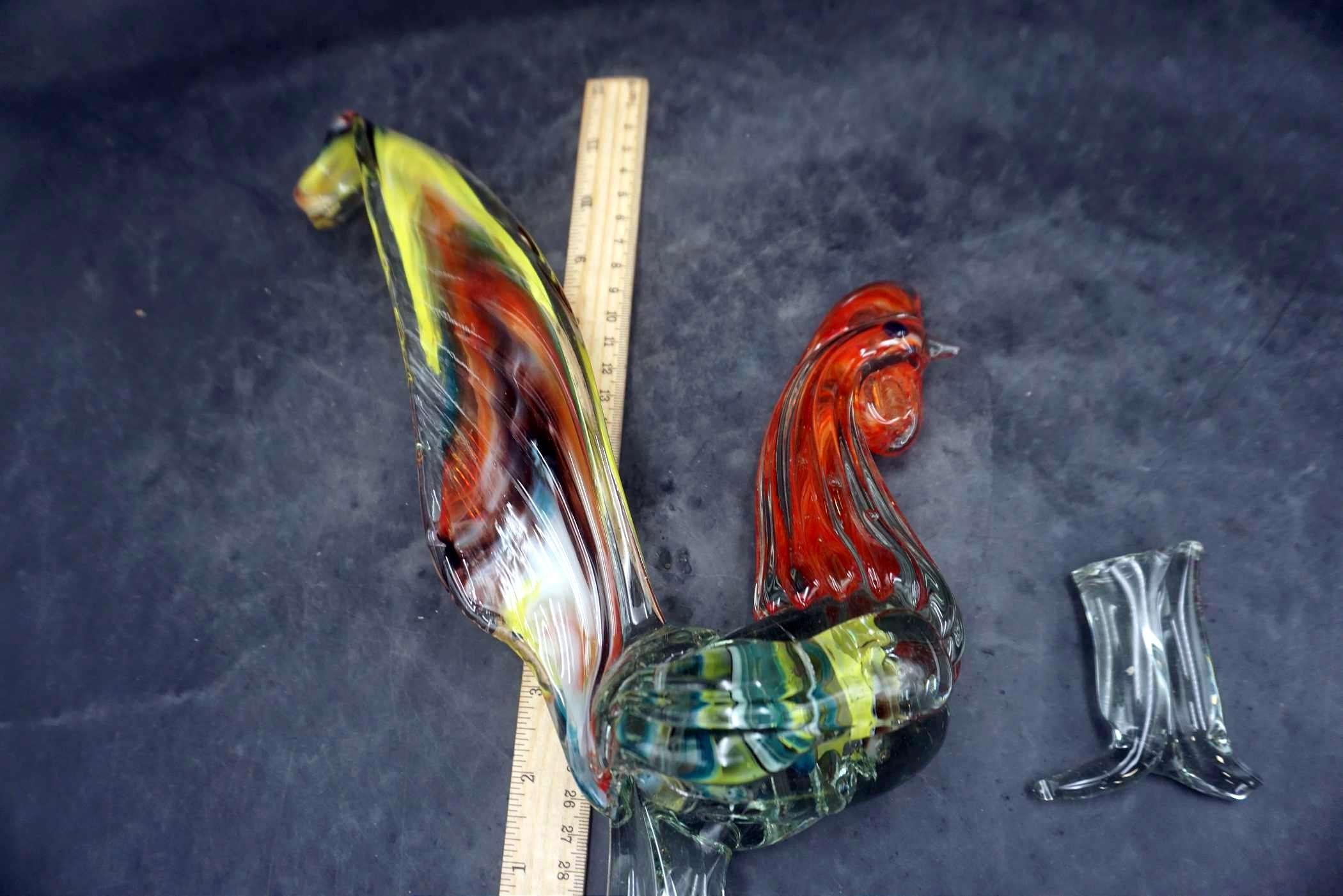 Glass Rooster (Piece Broken Off)