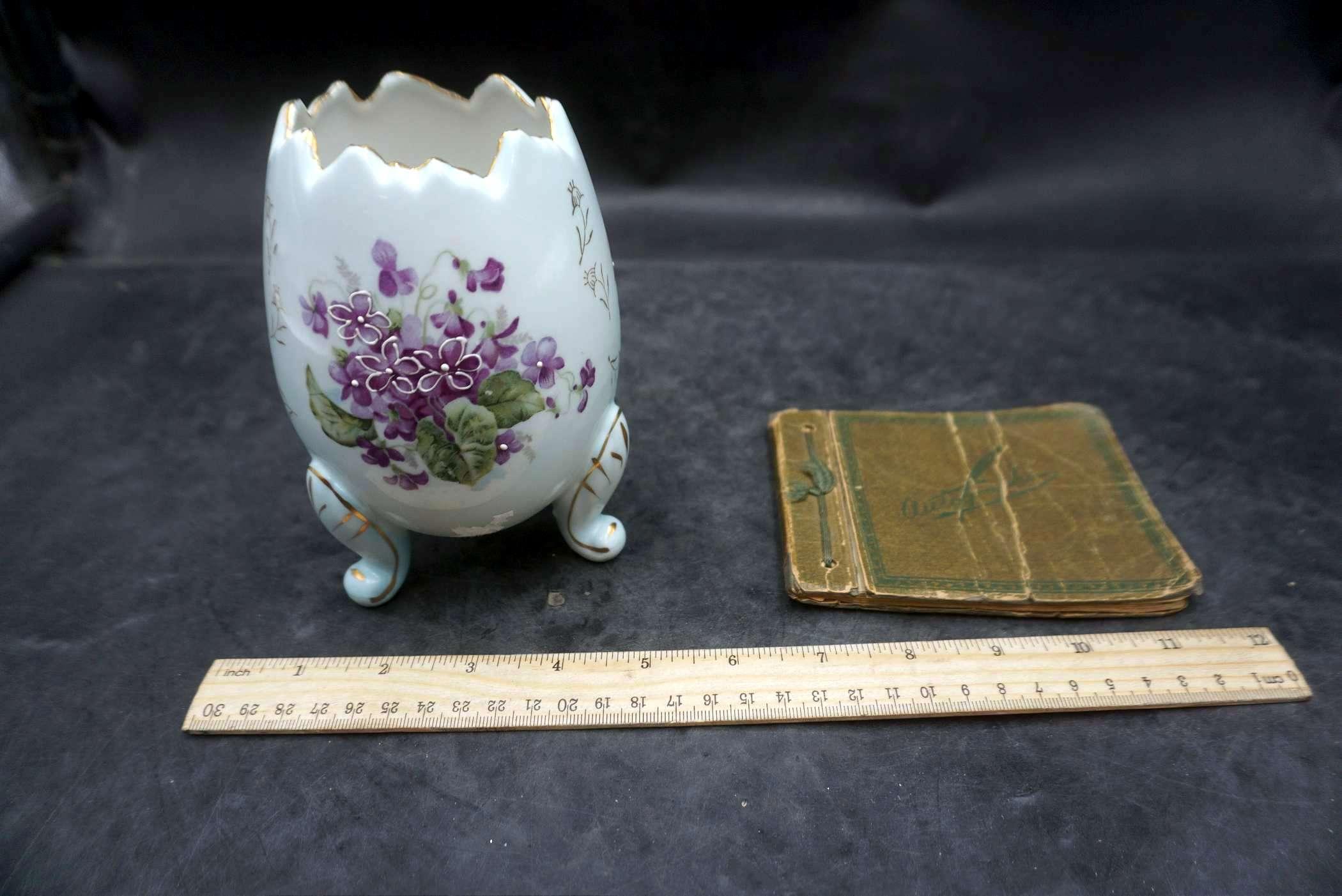 Footed Egg Planter & Book