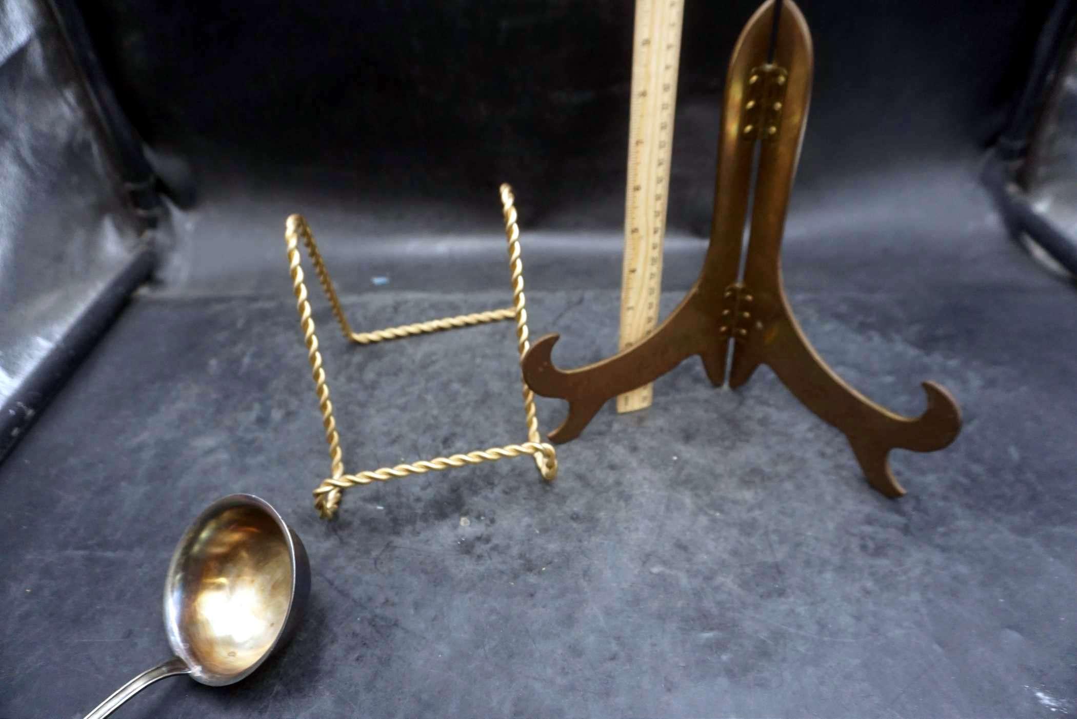 Silver Plated Ladle, Picture Frame Stands
