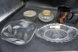 Glass Serving Bowls, Dishes, Jars & Mugs