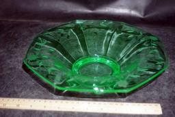 Uranium Green Glass Bowl