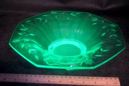 Uranium Green Glass Bowl