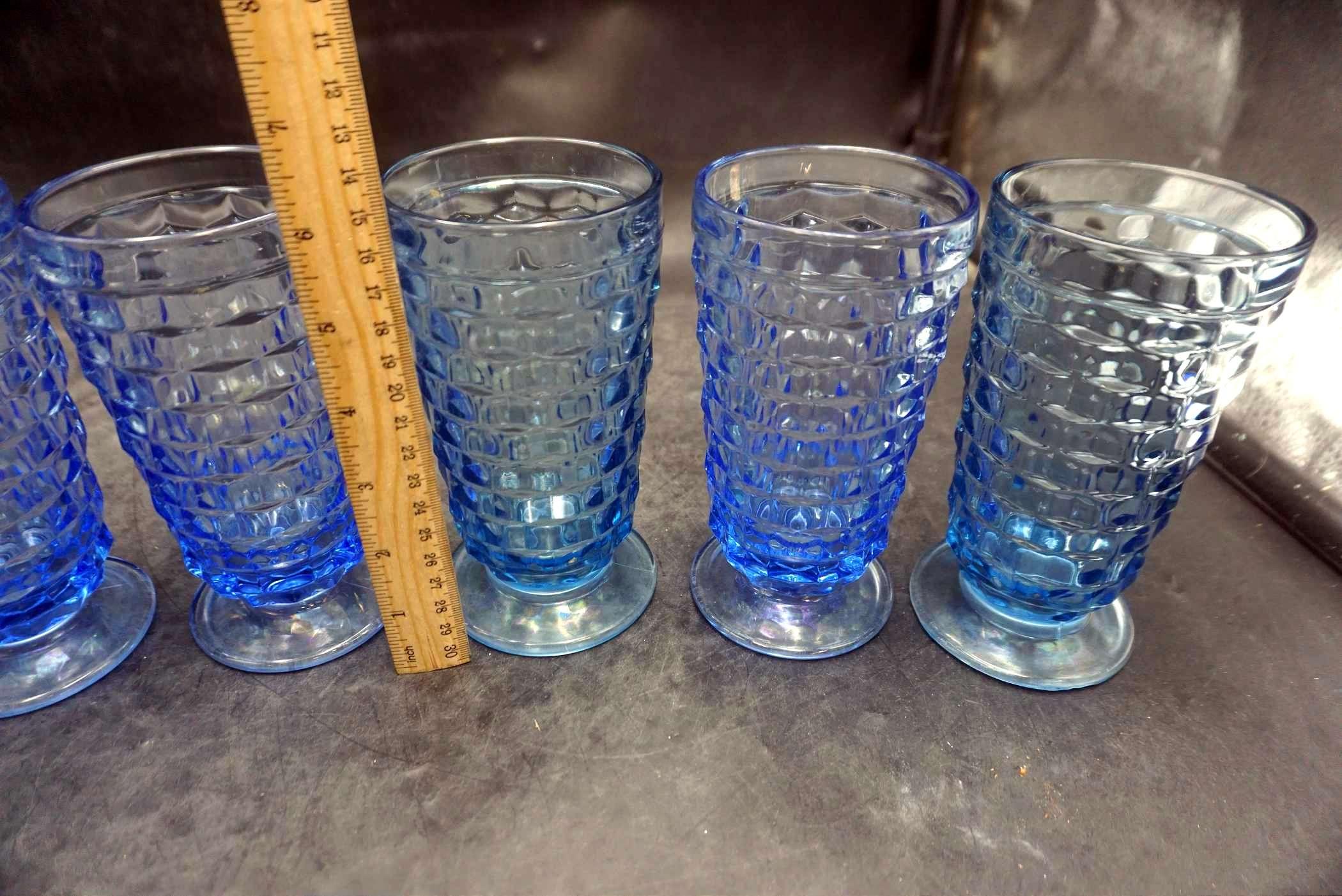 8 - Blue Glass Float Cups